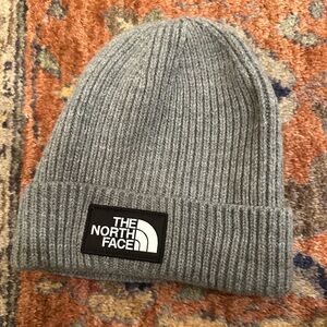 The North Face Ribbed Knit Gray Hat